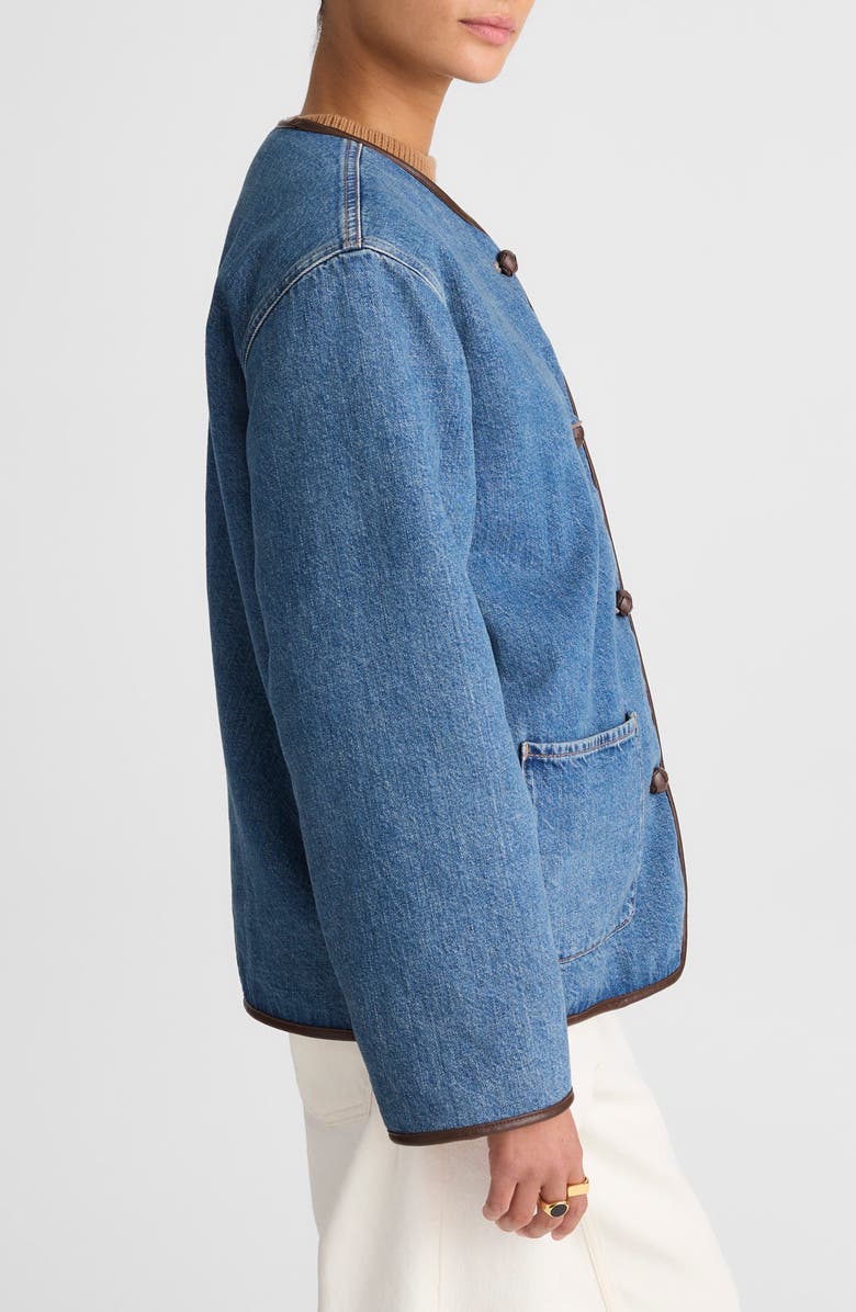 Madewell Denim & Faux Shearling Reversible Jacket, Alternate, color, Petersburg Wash