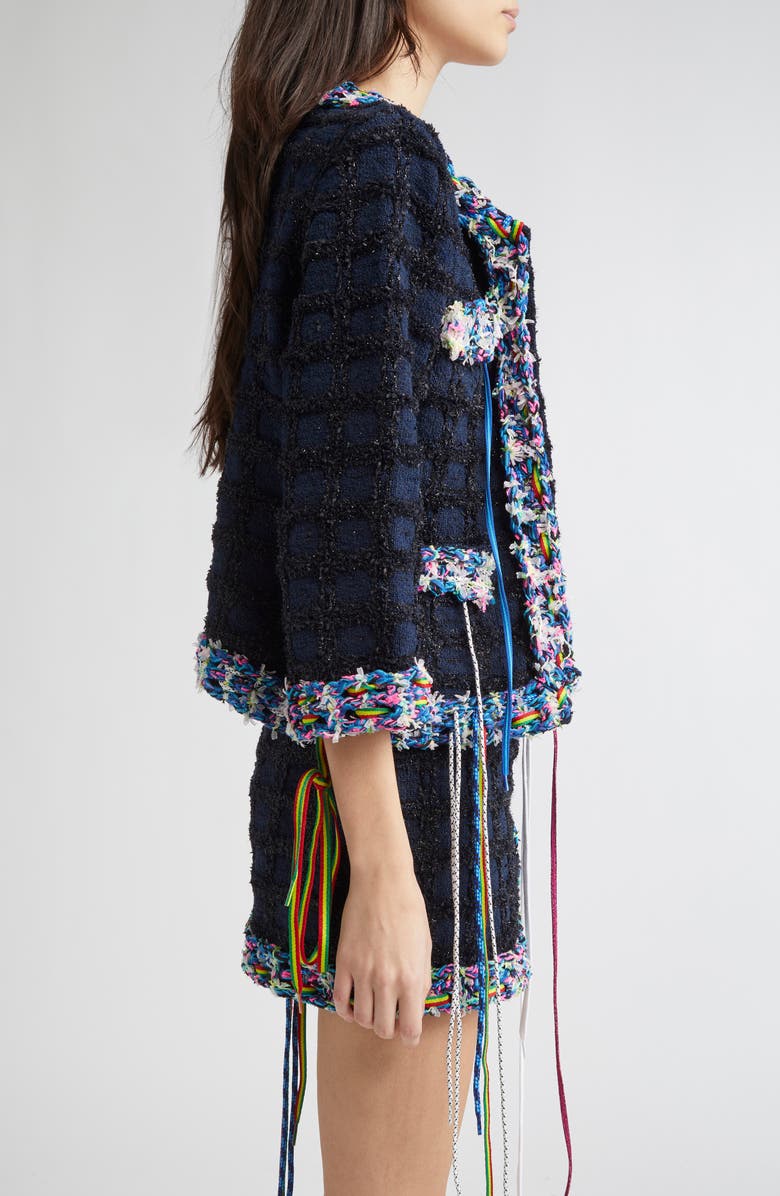 JULIE KEGELS Kerry Metallic Tweed Jacket, Alternate, color, 