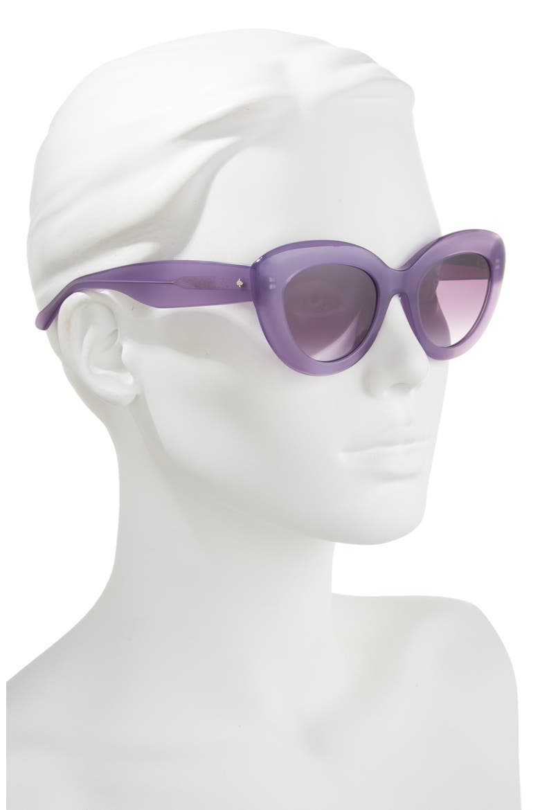 capri 50mm gradient cat eye sunglasses, Alternate, color, 0B3V-DG