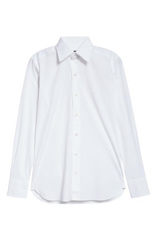 Tom Ford Slim Fit Cotton Poplin Button-up Shirt In Aw001 Optical White