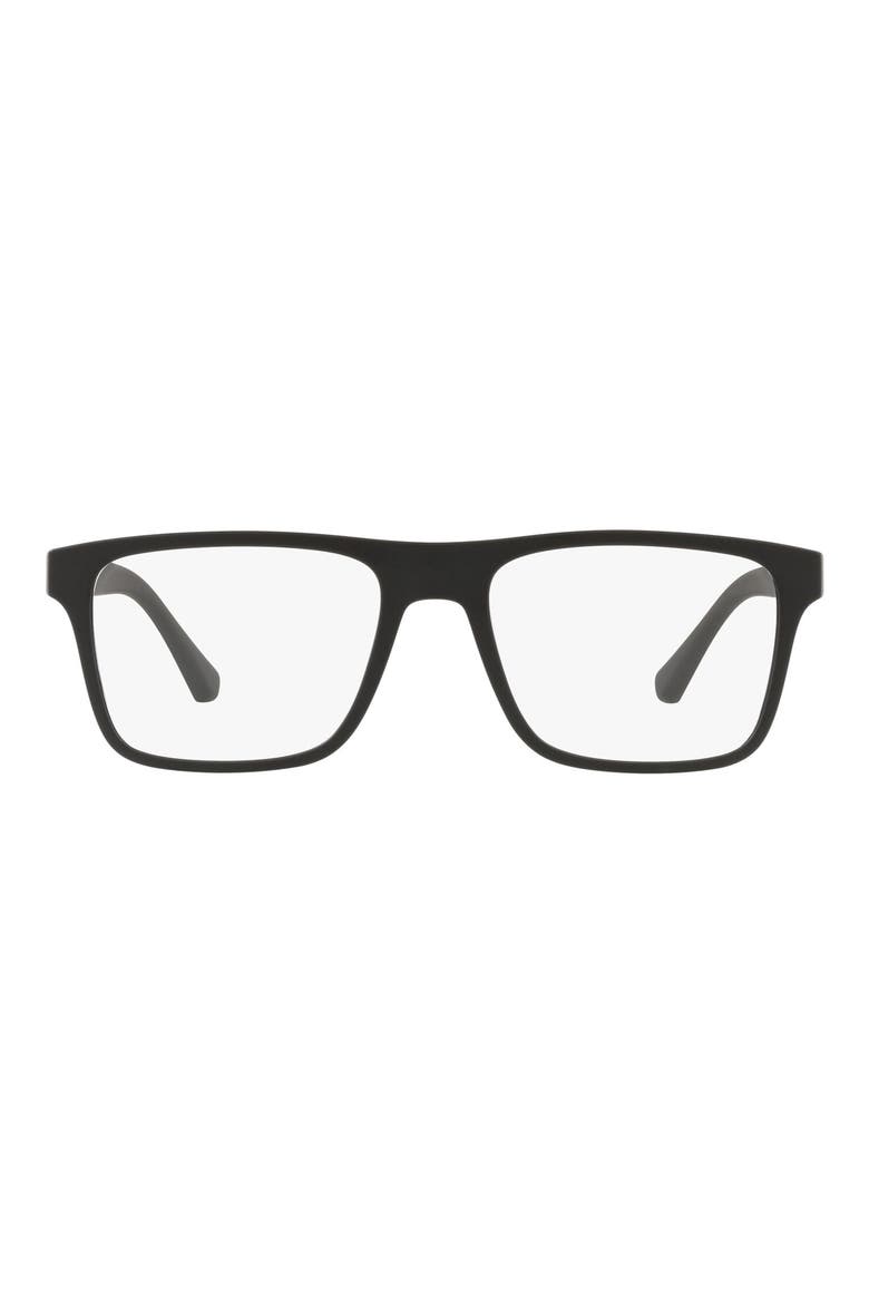 Rectangular Optical Glasses, Main, color, BLACK
