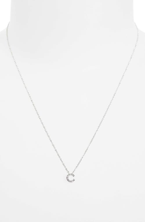 Bony Levy Diamond Pavé Initial Pendant Necklace In 18k White Gold - C