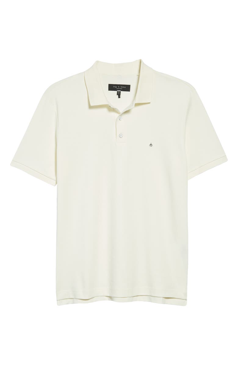 rag & bone Men's Interlock Slim Fit Performance Polo, Alternate, color, Ivory