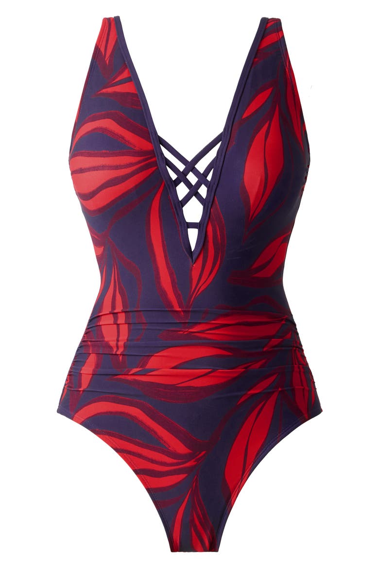 Ally Rossobleu One-Piece Swimsuit, Alternate, color, BLUE MULTI