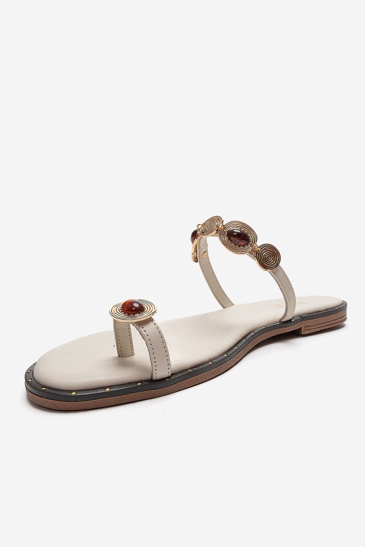 Martinez Leather Thong Sandal, Alternate, color, Cream