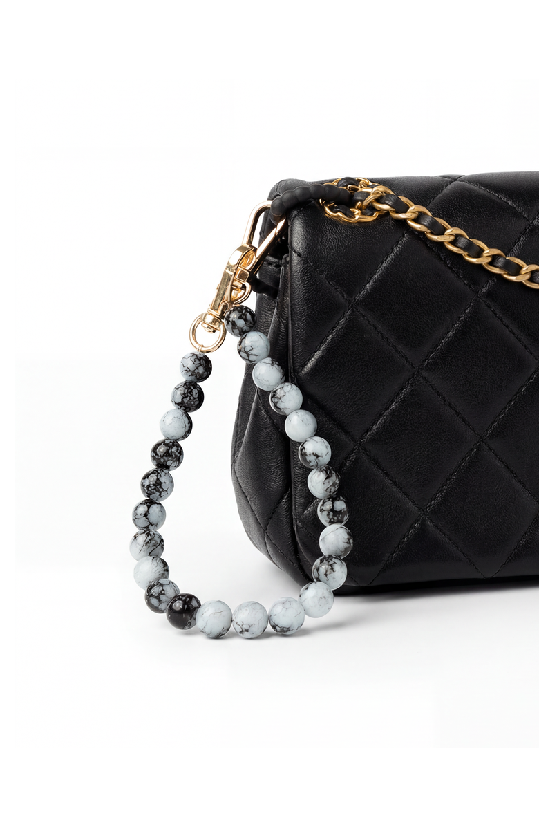 seree Beaded Bag Charm, Alternate, color, Black