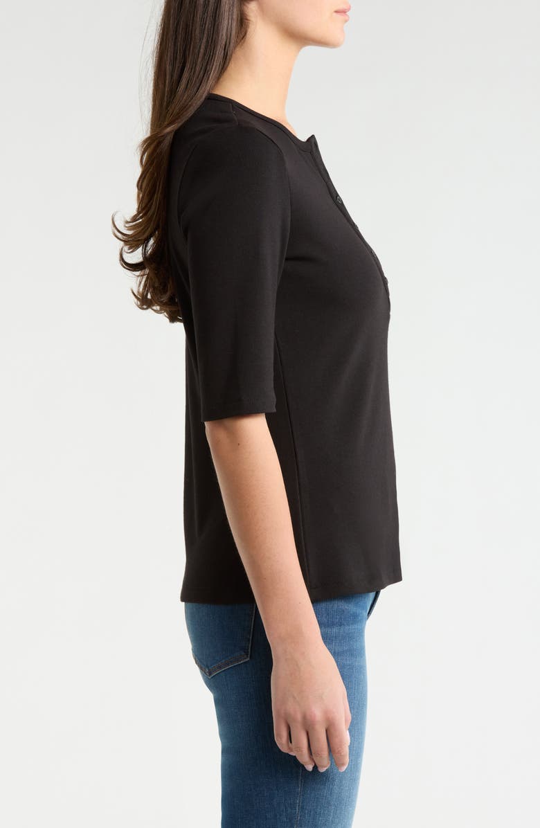 NYDJ Rib Henley, Alternate, color, Black