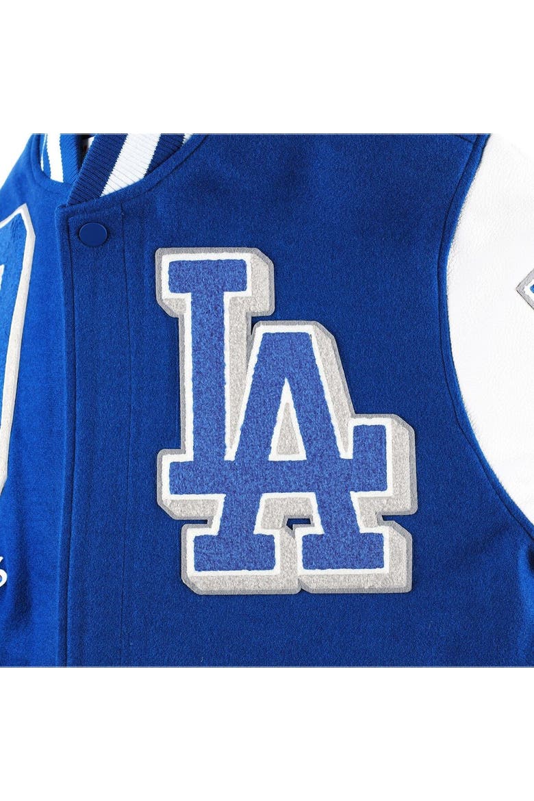 Men's Pro Standard Royal Los Angeles Dodgers Mash Up Logo Varsity Full-Zip Jacket, Alternate, color, Royal