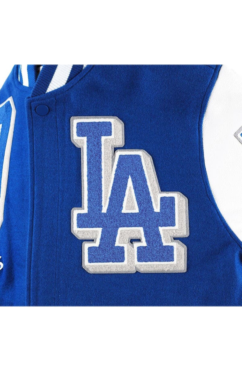 PRO STANDARD Men's Pro Standard Royal Los Angeles Dodgers Mash Up Logo Varsity Full-Zip Jacket, Alternate, color, Royal