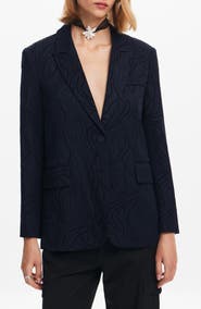 Desigual Hamburgo Floral Eyelet Blazer
