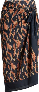 ViX Paula Hermanny Camu Print Cover-Up Sarong
