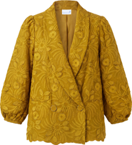 Cartolina Ferris 3D Embroidered Satin Crop Jacket