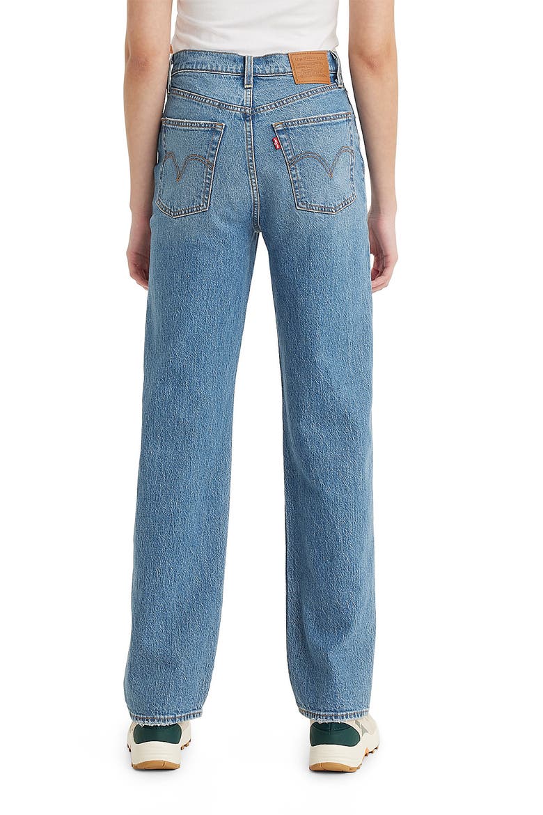 Ribcage High Waist Straight Leg Jeans, Alternate, color, DANCE AROUND