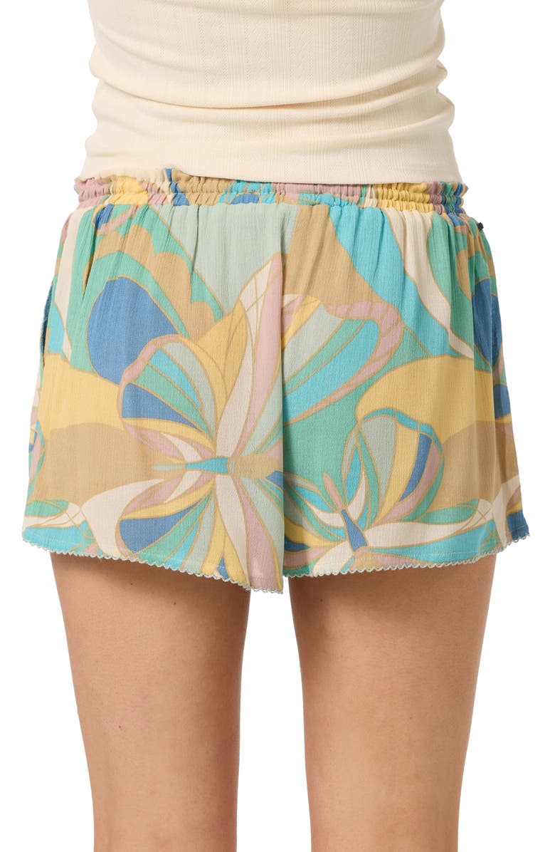 O'Neill Layne Butterfly Print Drawstring Shorts, Alternate, color, Desert Sage