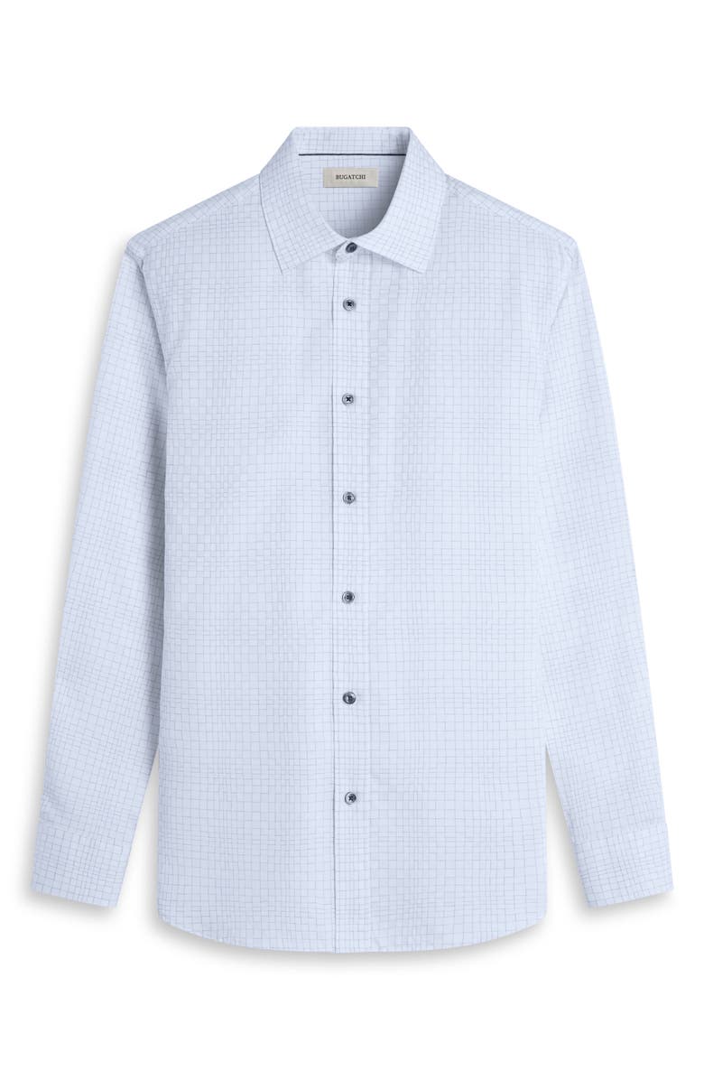 Bugatchi Julian Shaped Fit Button-Up Shirt, Alternate, color, White