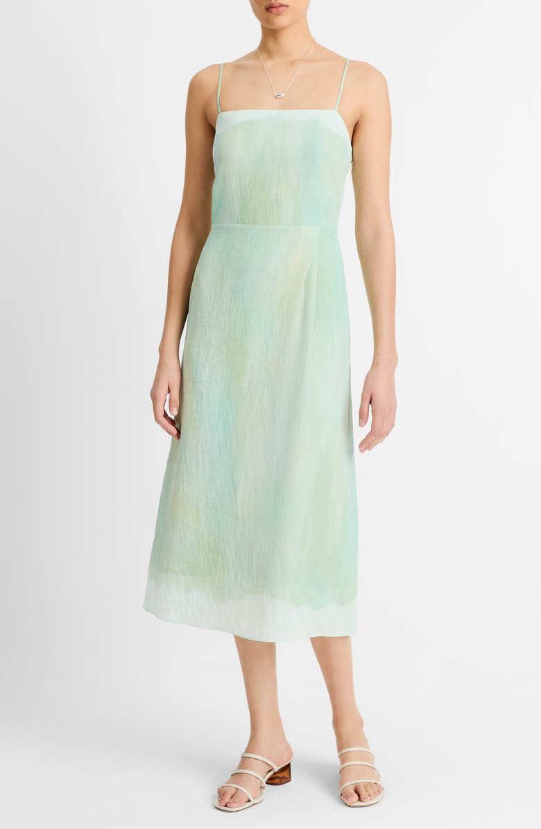 Vince Painted Pastel Sheath Dress, Main, color, Washed Jade