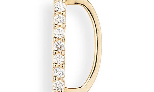 Lana 14k Yellow Gold Diamond Initial Single Stud Earring In Gold