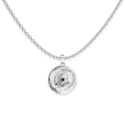 Pascal The Basketball Leaking Ball Diamond Necklace In Metallic
