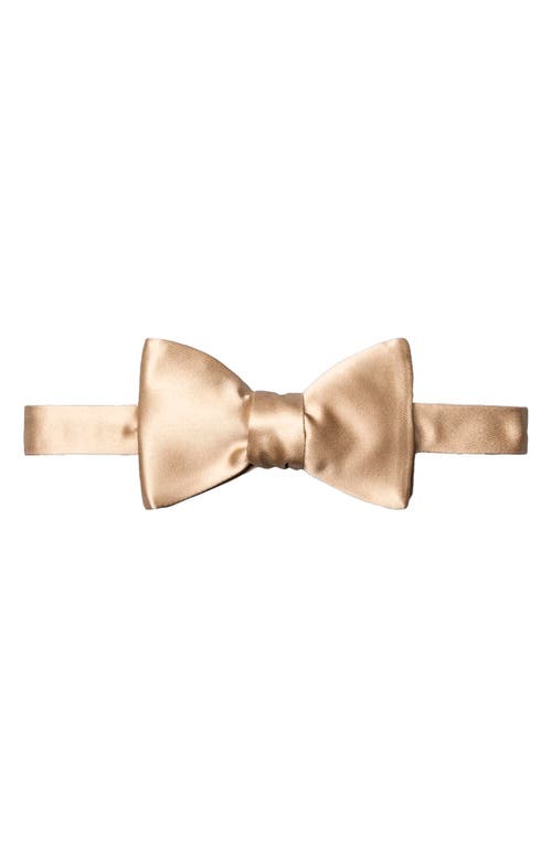 Eton Silk Satin Bow Tie In Light Beige