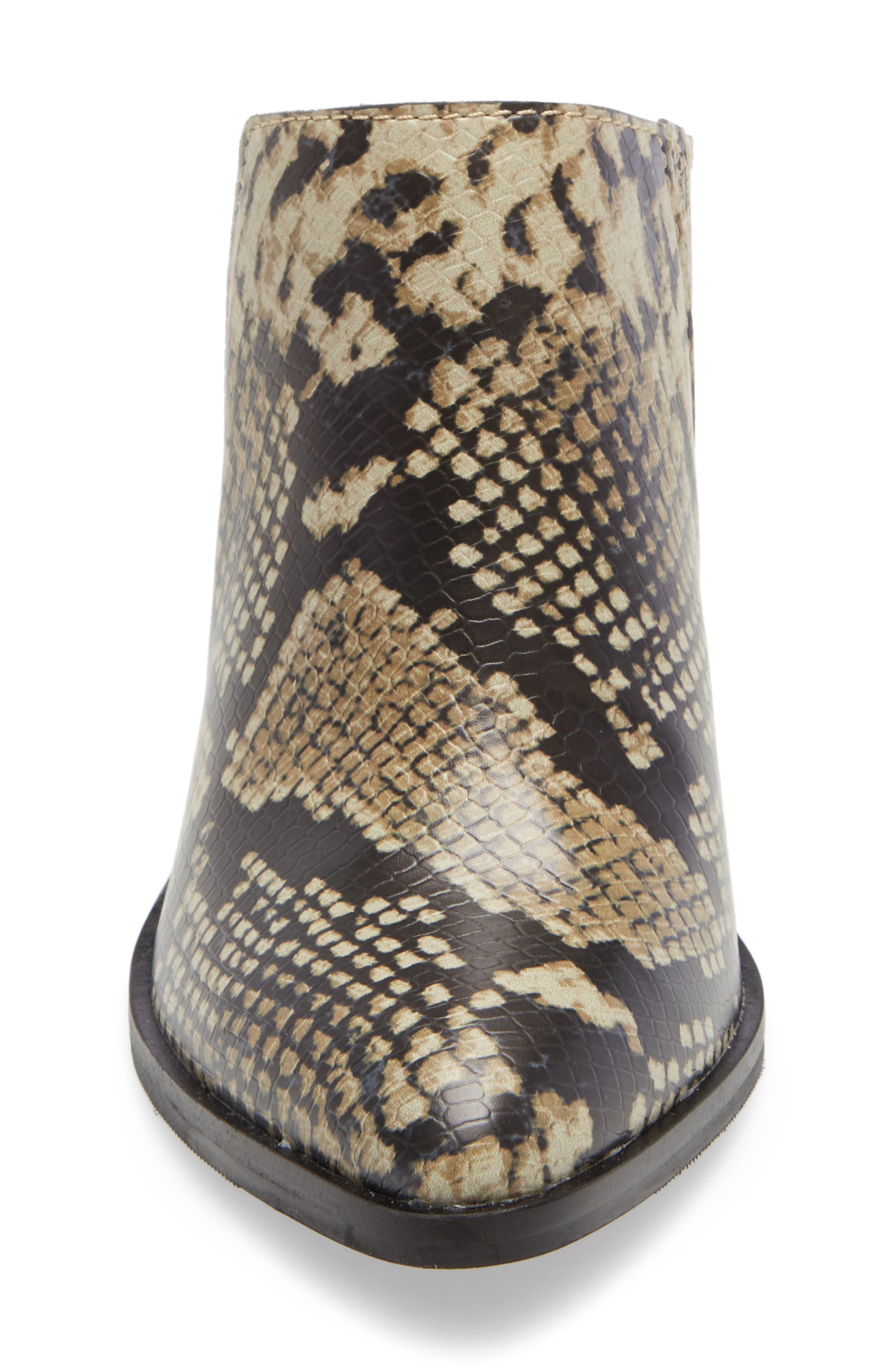 Harlowe Mule, Alternate, color, NATURAL SNAKE FAUX LEATHE