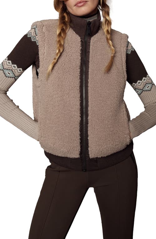 Alp N Rock Atlas Quilted & Faux Shearling Reversible Vest In Brown