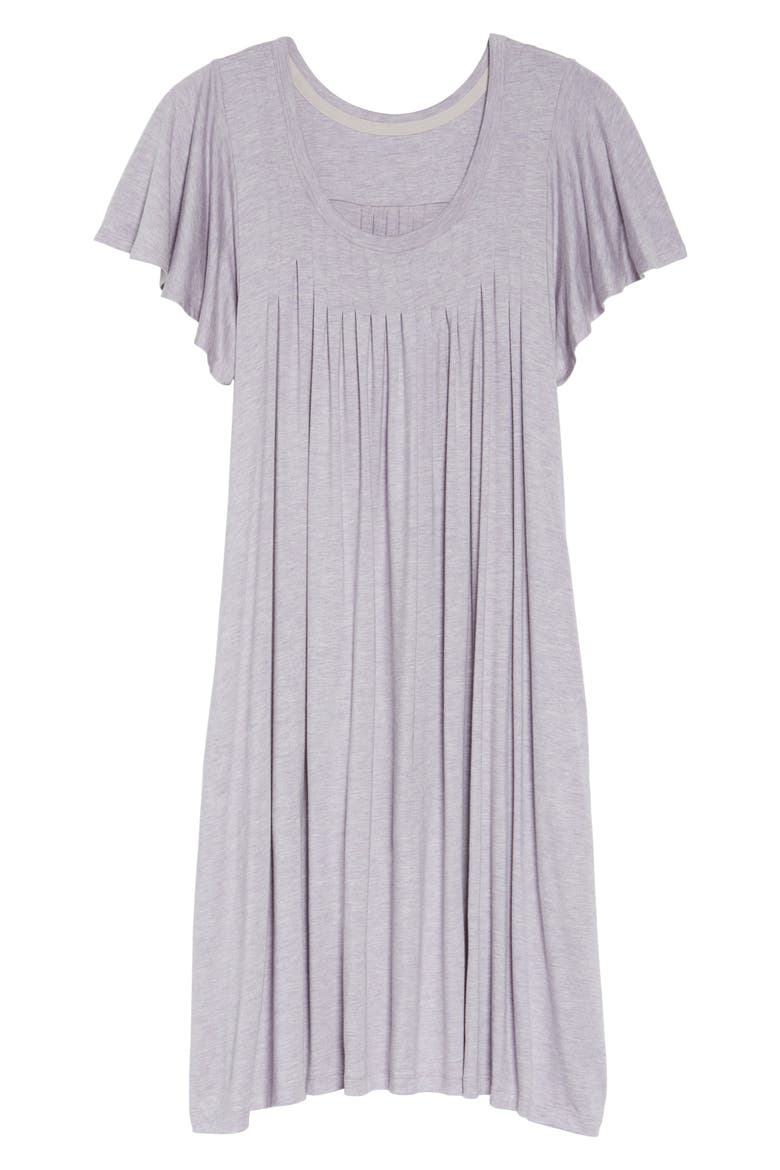 Flutter Sleeve Nightgown, Alternate, color, LILAC