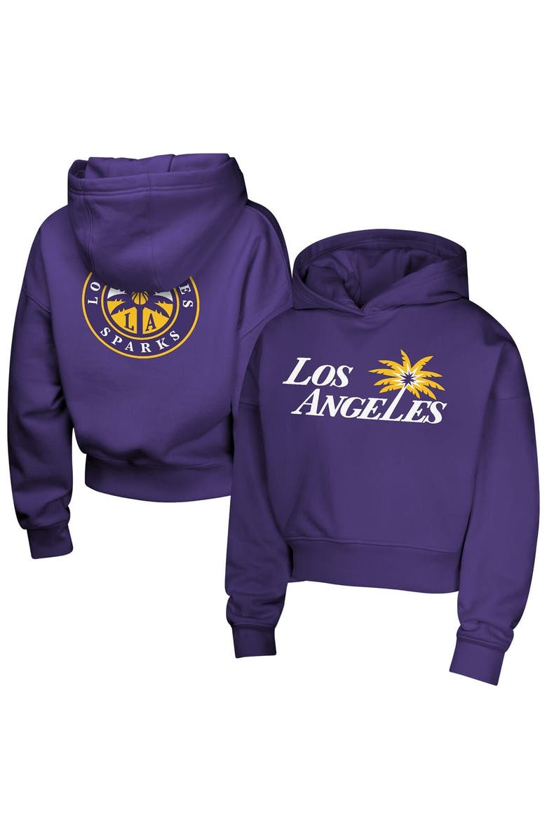 Outerstuff Girls Youth  Purple Los Angeles Sparks Closer Pullover Hoodie, Alternate, color, Purple