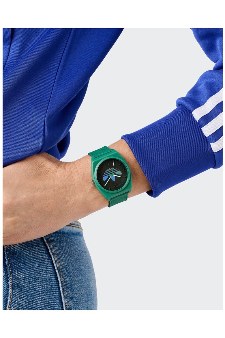 Project Two Resin Strap Watch, 38mm, Alternate, color, GREEN