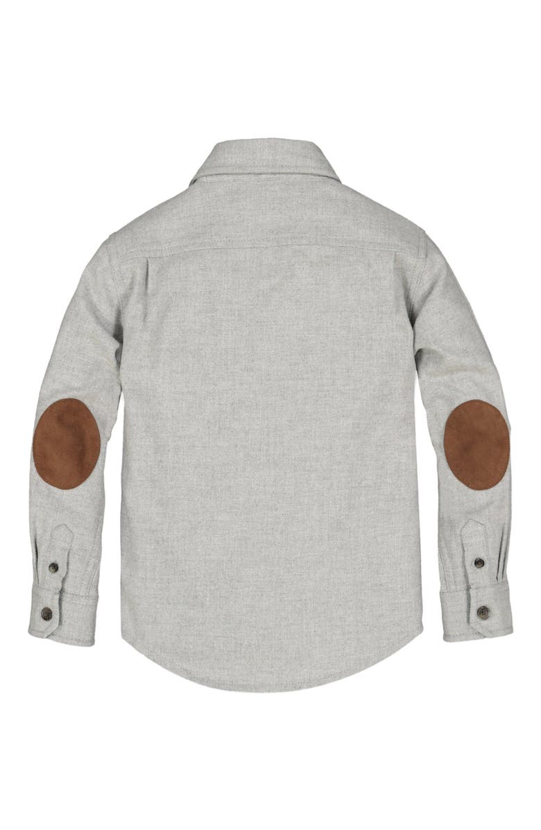 Hope 
Henry Baby Boys
 Organic Flannel Shirt, Infant, Alternate, color, Grey Heather Elbow Patches