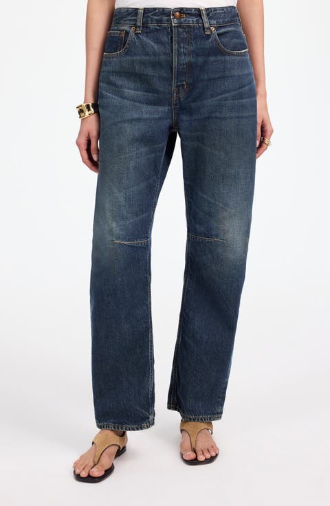 The Darted Barrel Leg Jean (Danver Wash) (Petite)