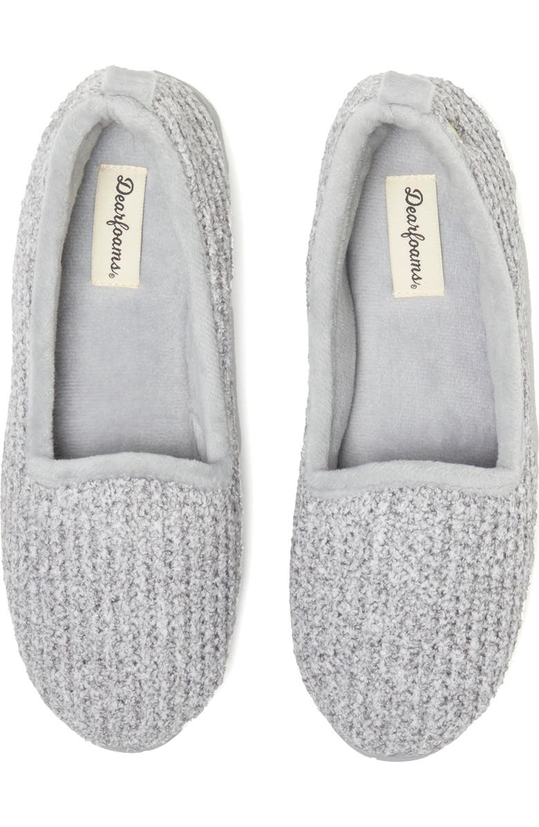 DEARFOAMS Rachel Marled Chenille Closed Back Slipper, Alternate, color, Sleet