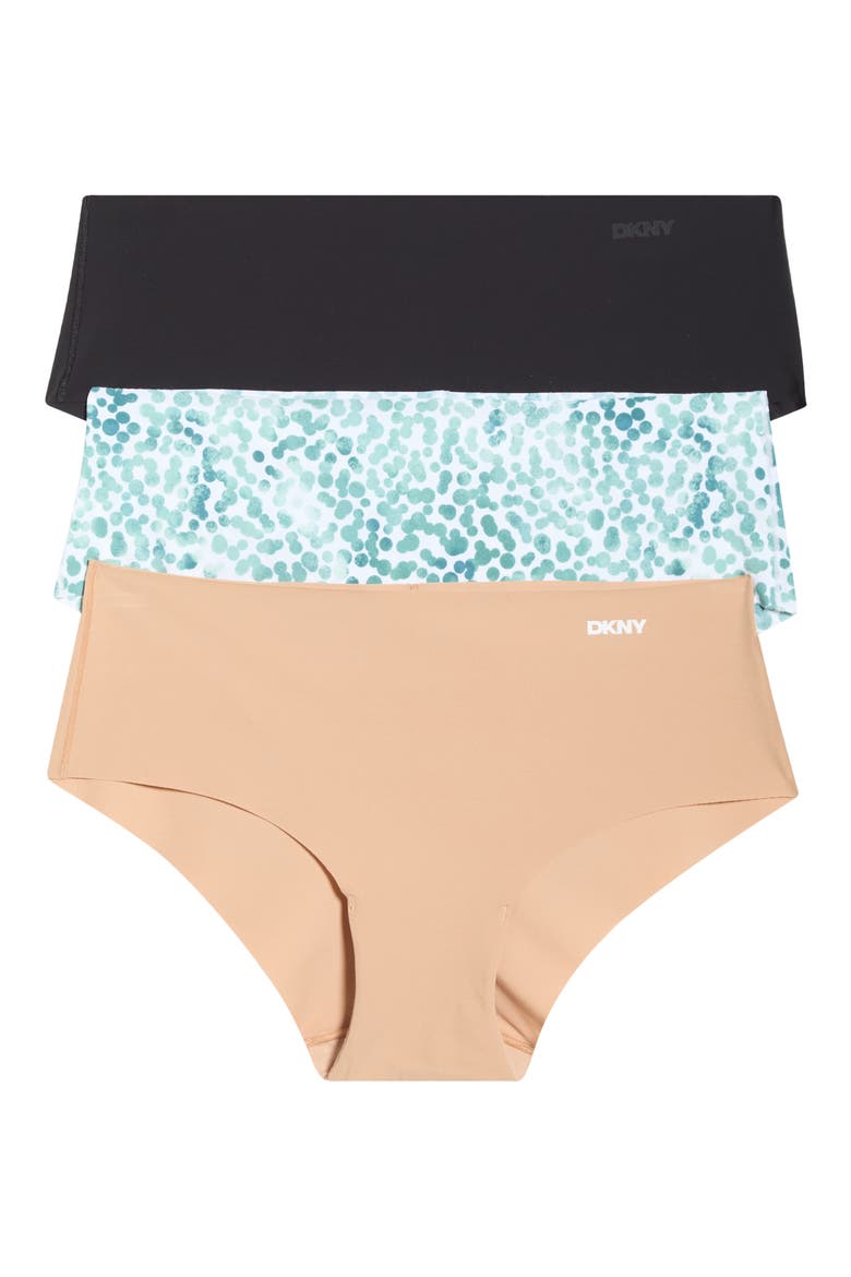 Litewear Cut Anywhere Assorted 3-Pack Hipster Briefs, Main, color, BLACK/GLOW/WATERCOLOR DOT
