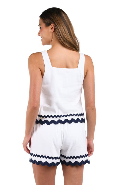 La Blanca Poolside Square Neck Cover-up Tank Top In White
