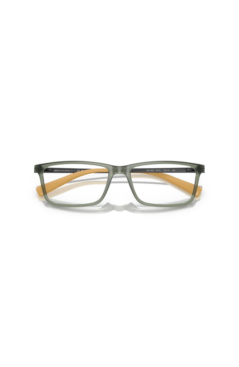 Armani Exchange 55mm Rectangle optical glasses, Alternate, color, Green