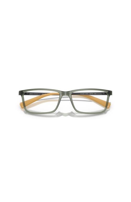 Armani Exchange 55mm Rectangle Optical Glasses In Green