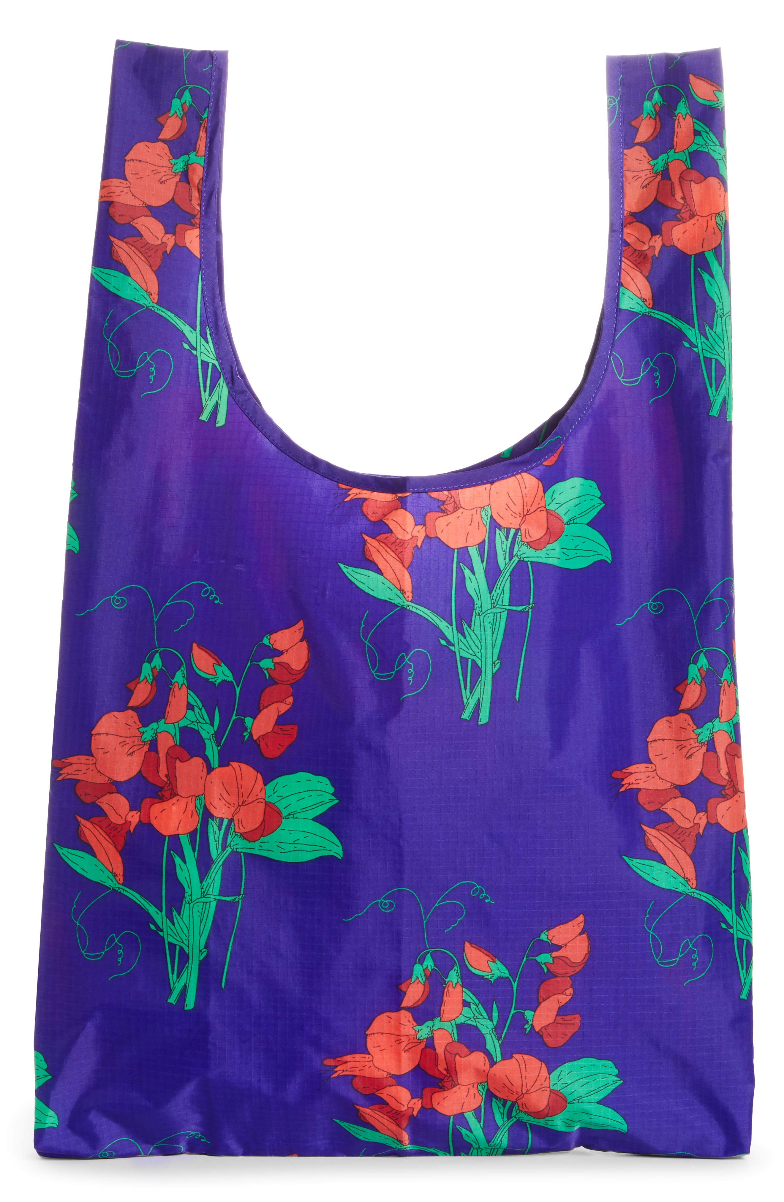 Baggu® Nylon Tote, Alternate, color, BLUE SWEET PEA