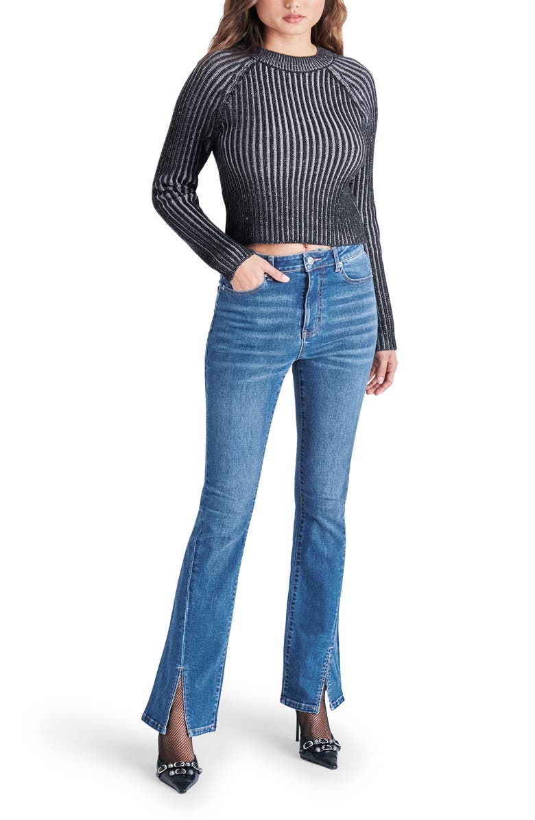 Steve Madden Elia Split Hem Flare Jeans, Alternate, color, 
