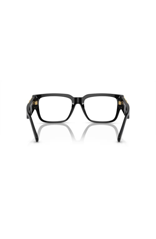 Versace 55mm Square Optical Glasses In Black