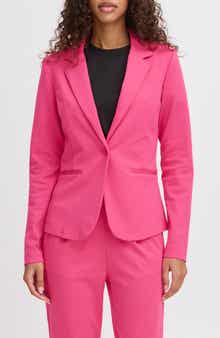 ICHI Regular Notch Lapel Ponte Blazer