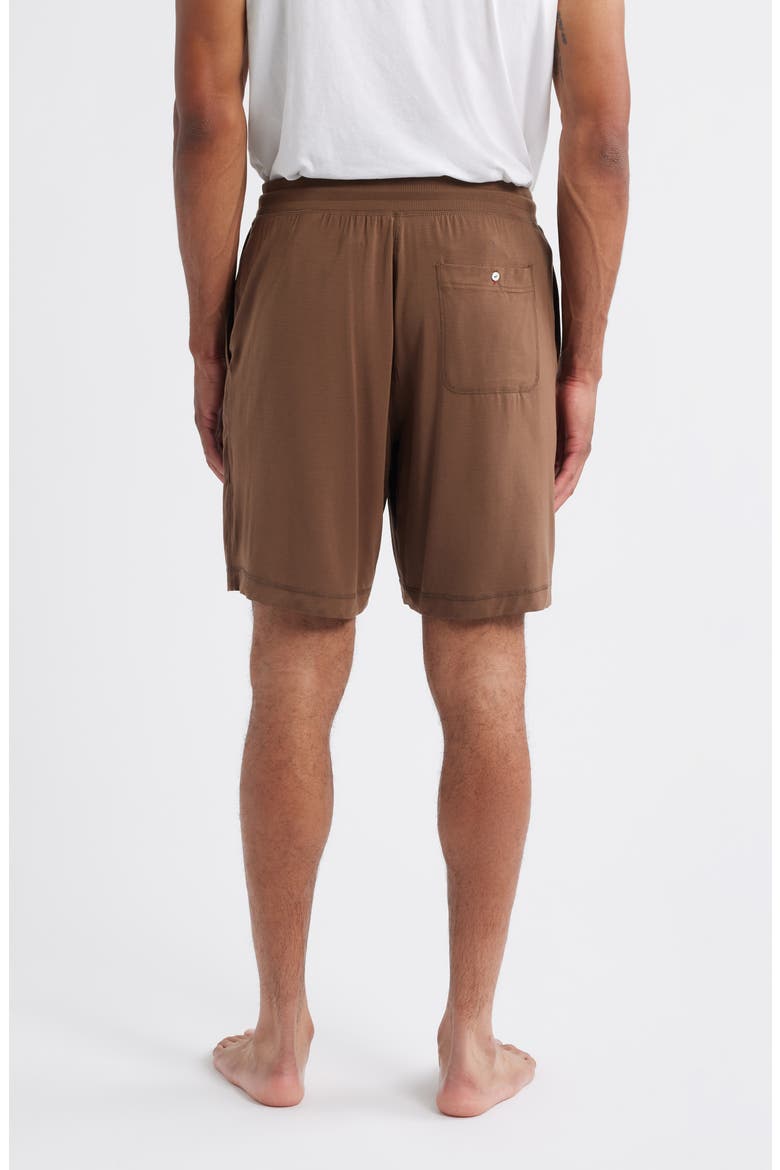 Stretch Modal & Silk Blend Pajama Shorts, Alternate, color, CHESTNUT