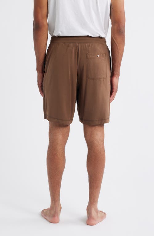 Daniel Buchler Stretch Modal & Silk Blend Pajama Shorts In Brown