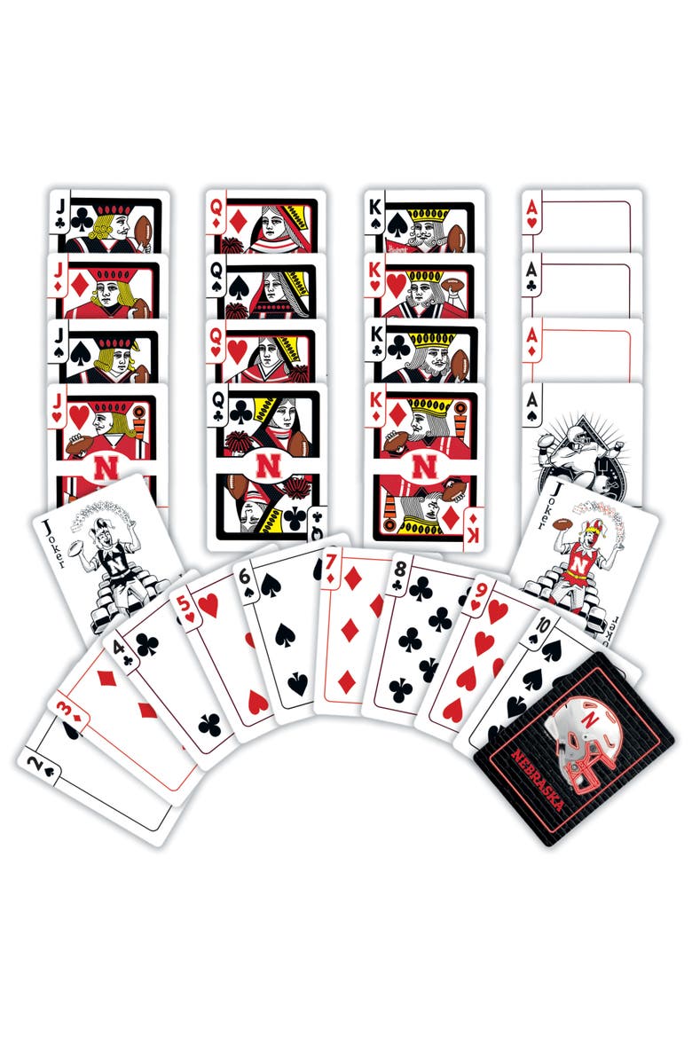 Nebraska Cornhuskers Neon Playing Cards, Alternate, color, Multicolor