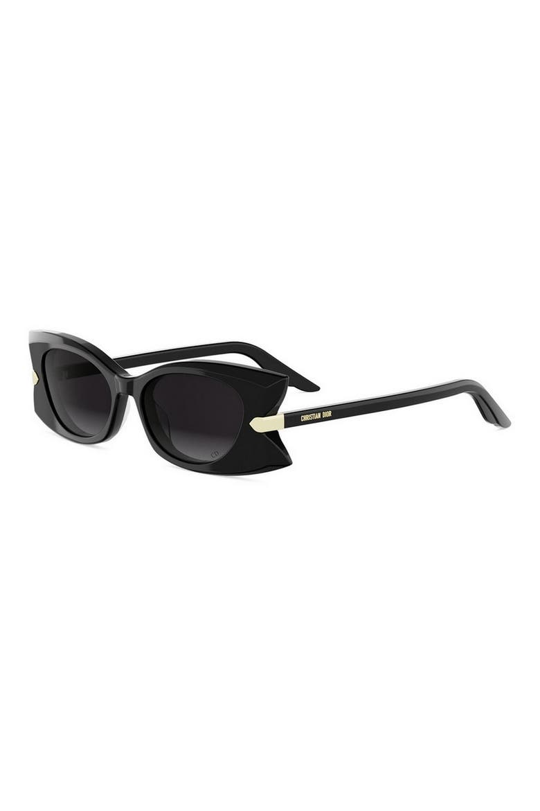'DiorButterfly S2I 52mm Gradient Butterfly Sunglasses, Alternate, color, SHINY BLACK / GRADIENT SMOKE