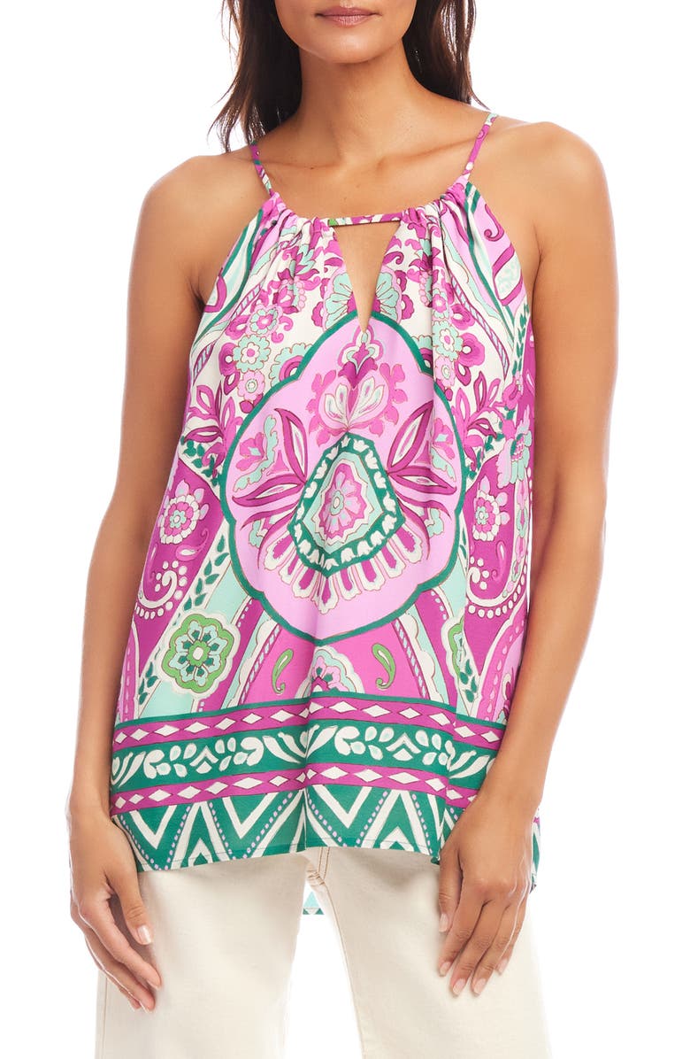 Karen Kane Keyhole Tank Top, Main, color, Lilac