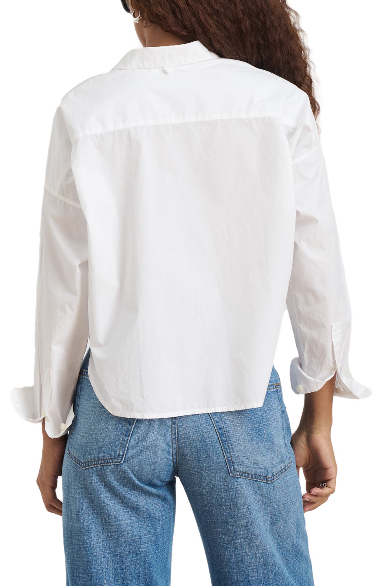 Cropped Button Front Shirt - image 2