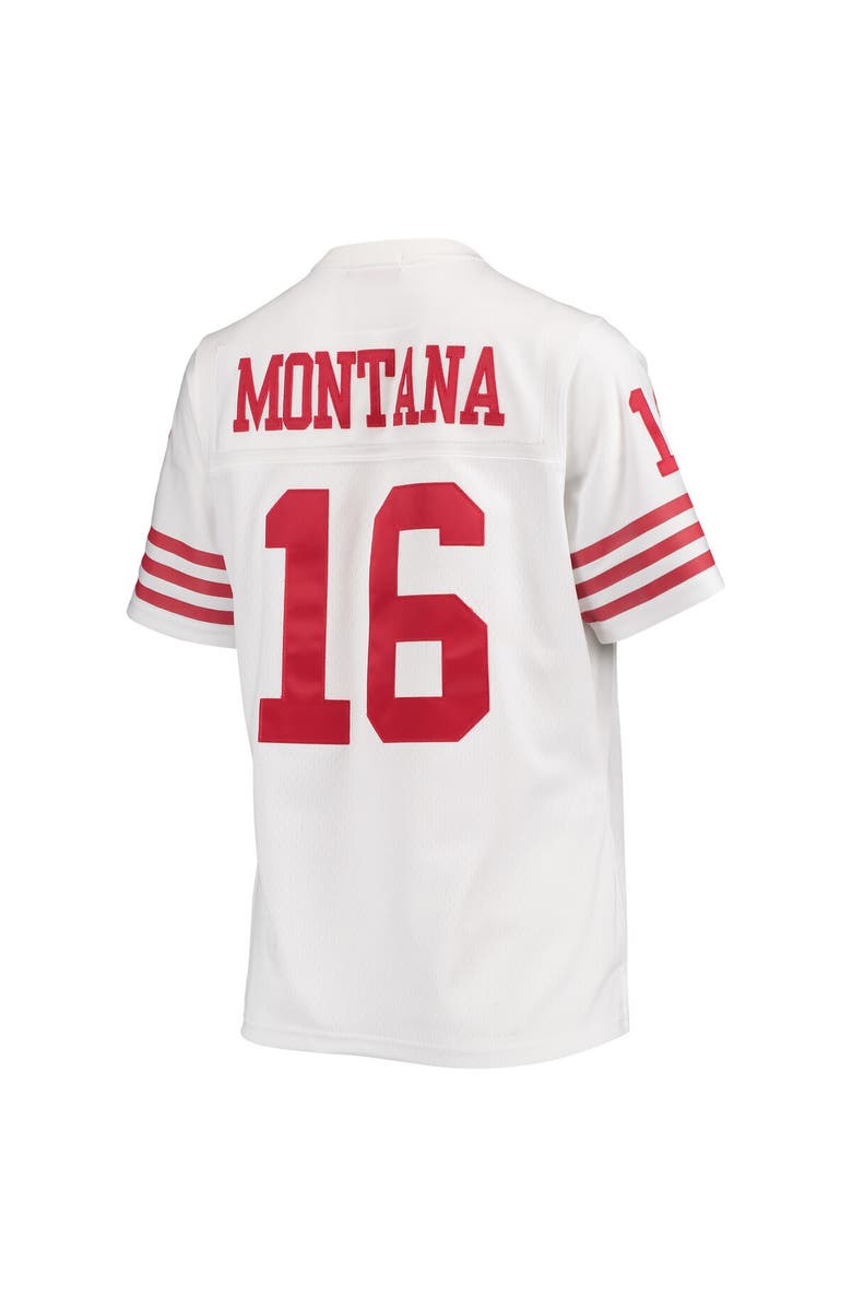 Mitchell & Ness Women's Mitchell & Ness Joe Montana White San Francisco 49ers Legacy Replica Player Jersey, Alternate, color,