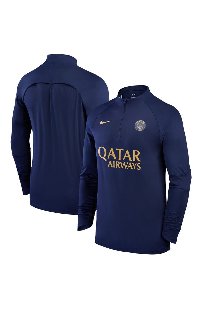 Nike Men's Nike Navy Paris Saint-Germain 2023/24 Strike Drill Raglan Quarter-Zip Top, Main, color, Navy