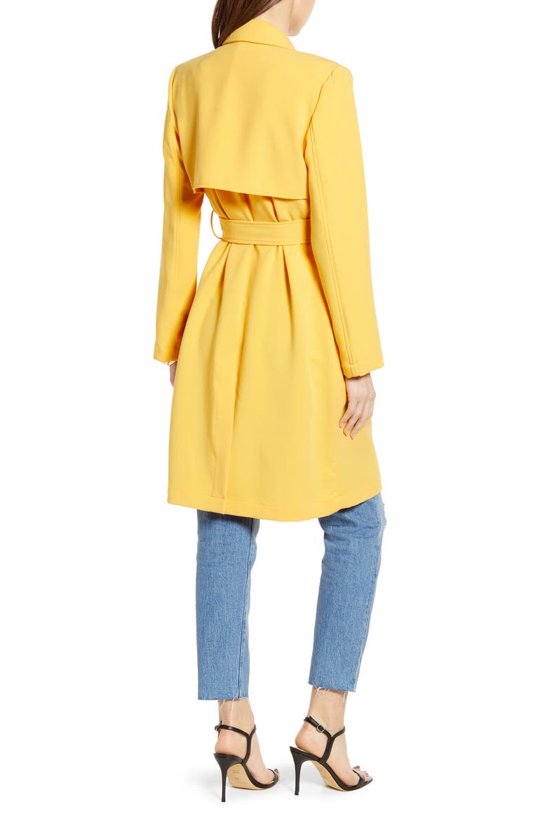 Drapey Trench Coat (Nordstrom Exclusive), Alternate, color, YELLOW AMBER