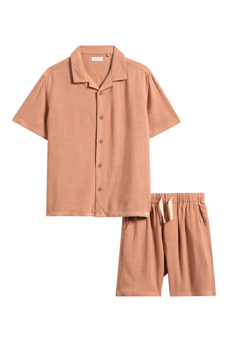 Kids' Camp Shirt & Shorts Set, Main, color, ORANGE