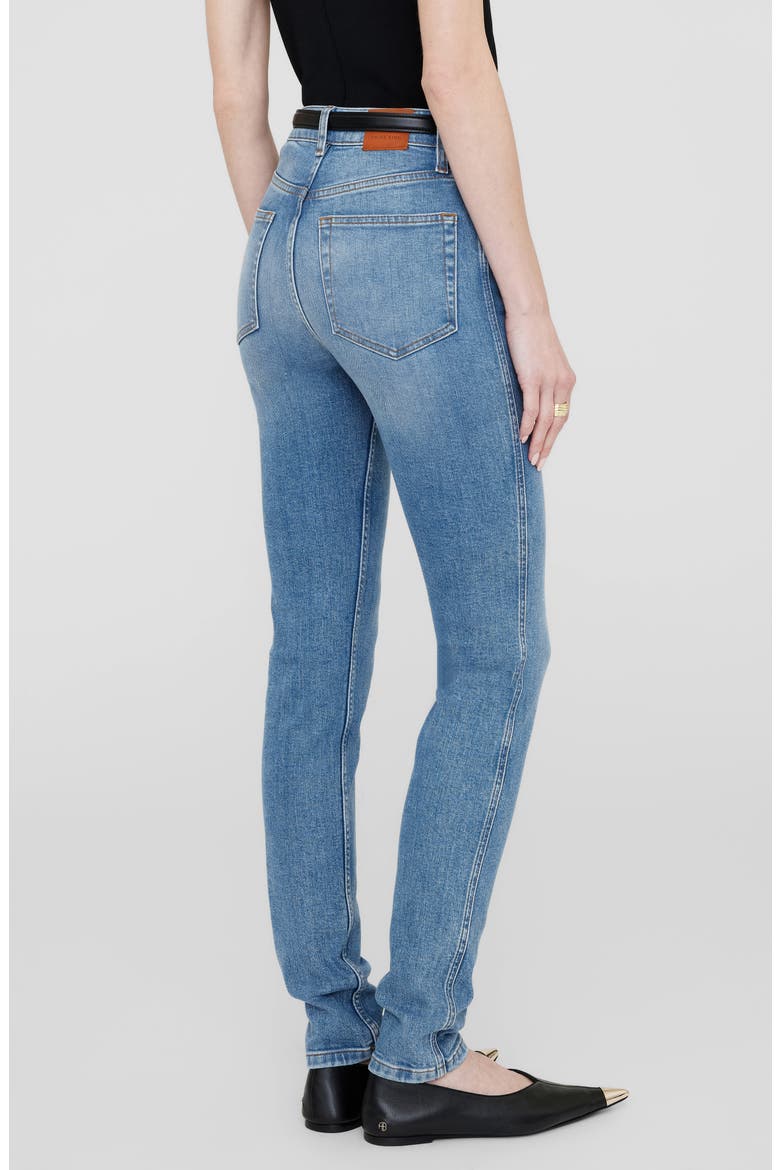 Beck High Waist Ankle Skinny Jeans, Alternate, color, ENAMEL BLUE